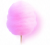 Cotton candy cloud growing inside the machine